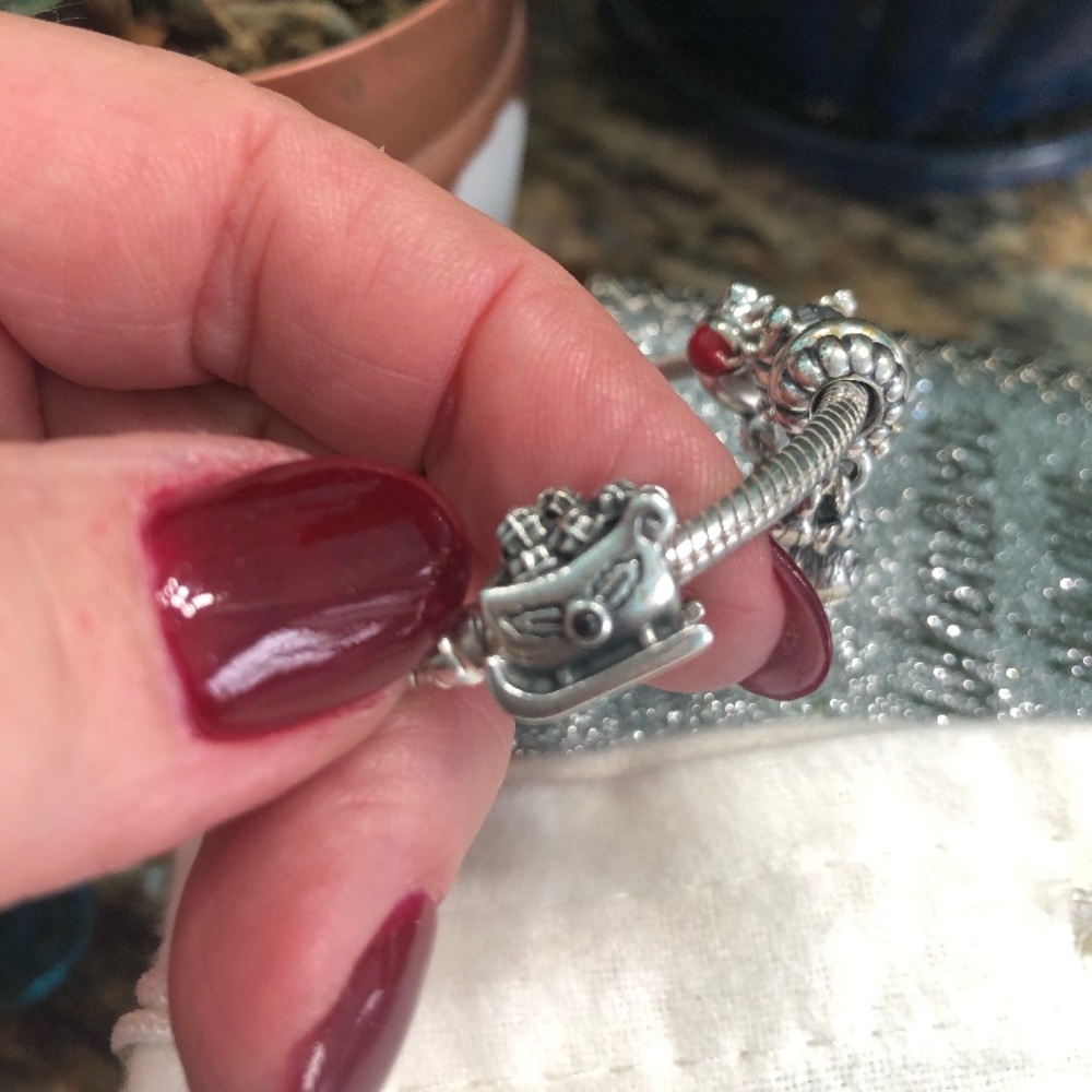Pandora Retired Christmas Sleigh charm